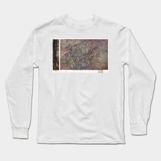 Vintage Map of Asheville North Carolina and Mountains Long Sleeve T-Shirt